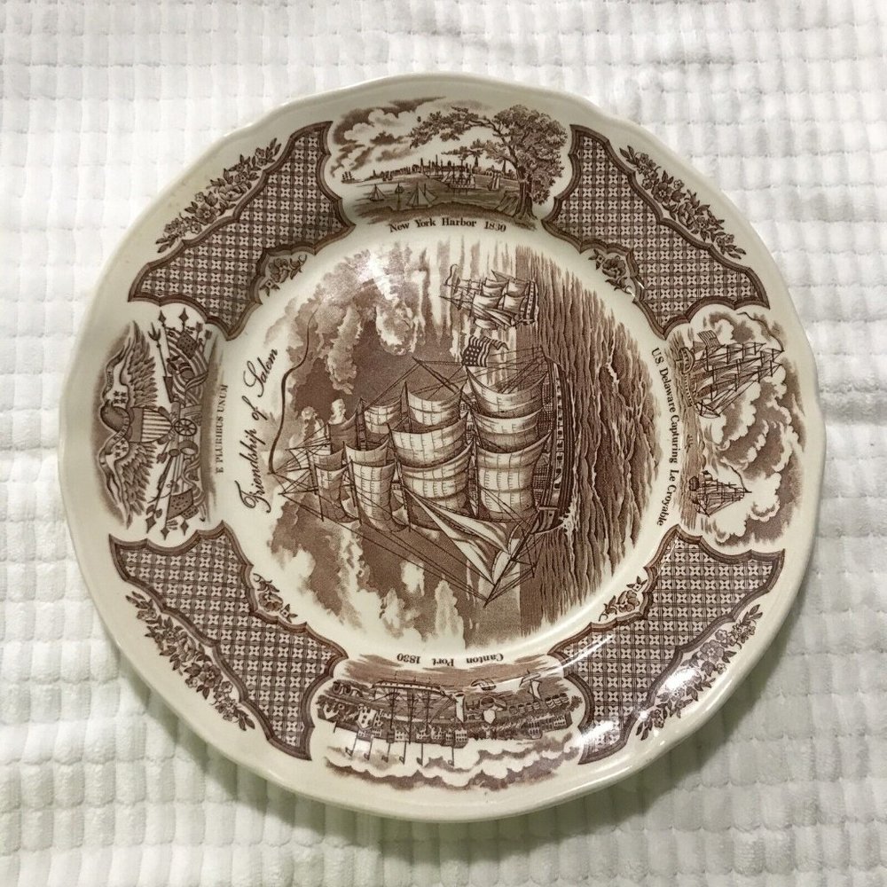 (4)“The Friendship of Salem” Fair Winds Alfred Meakin 10.5” Set Of 4